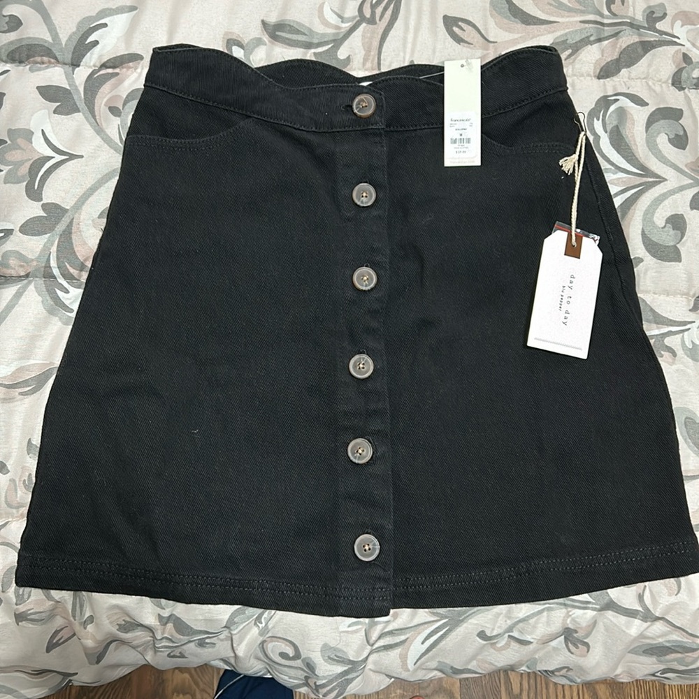 Button front skirt
